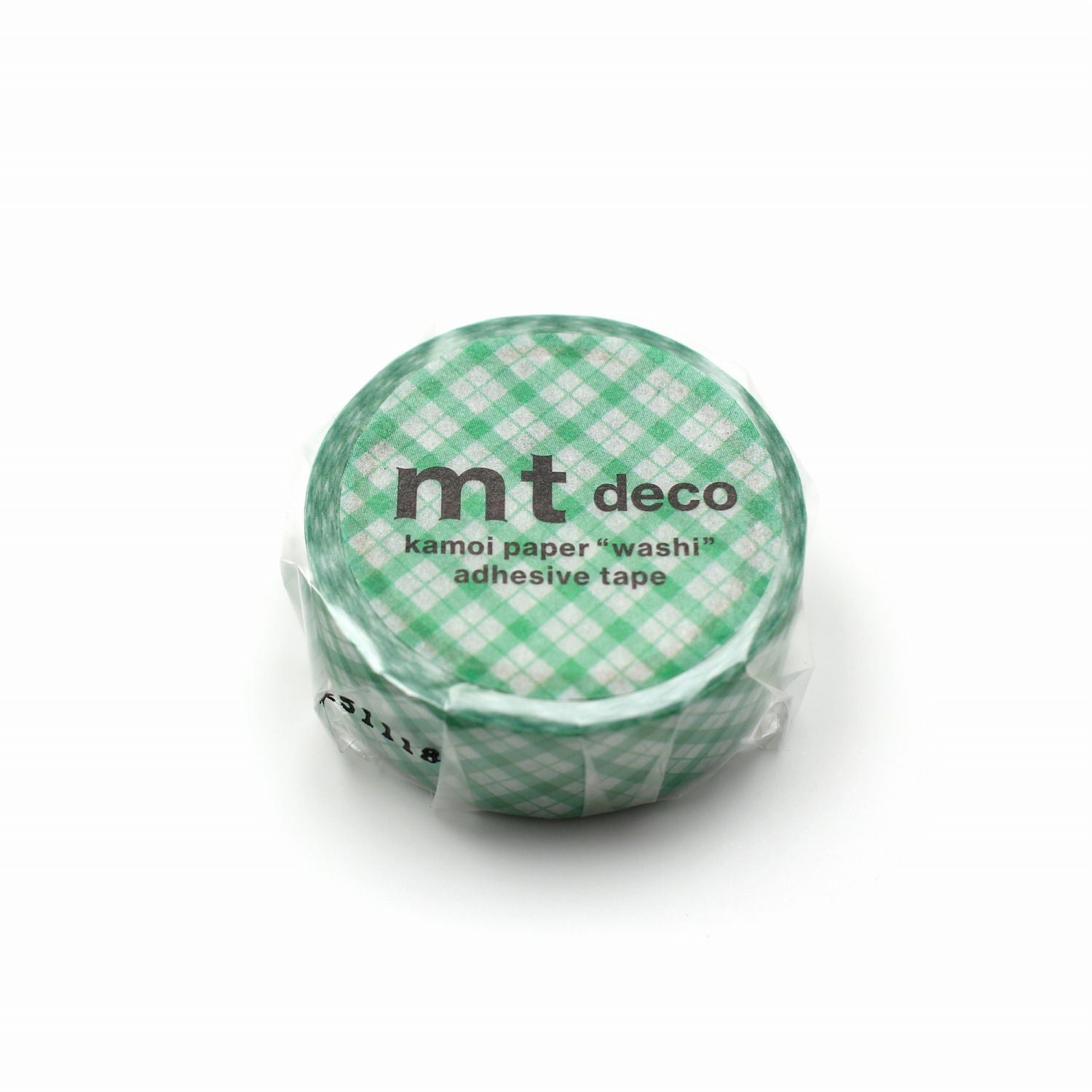 MT Masking Tape - Washi Tape - Overlapping Gingham Check Green