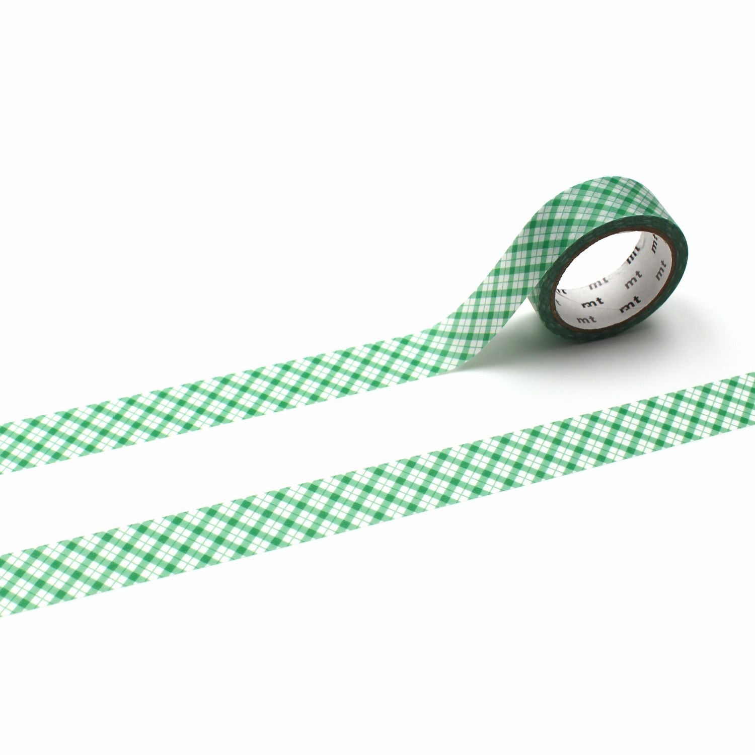 MT Masking Tape - Washi Tape - Overlapping Gingham Check Green