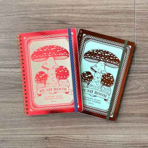 Nocco. Fly Agaric B6 Glitter Foil Notebook - Brown