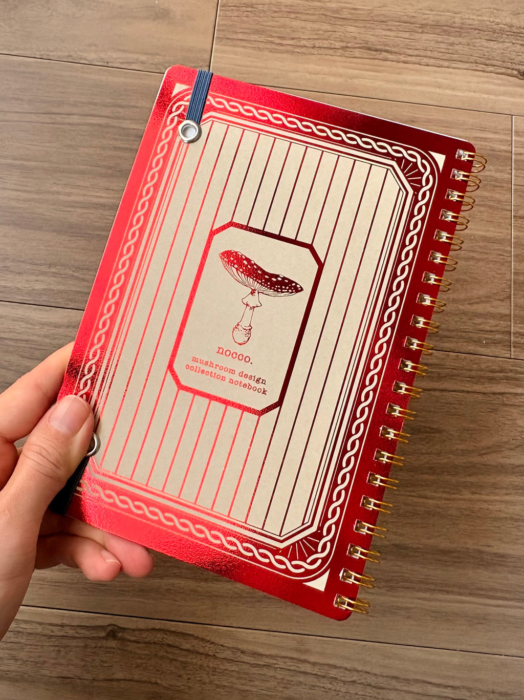 Nocco. Fly Agaric B6 Glitter Foil Notebook - Red