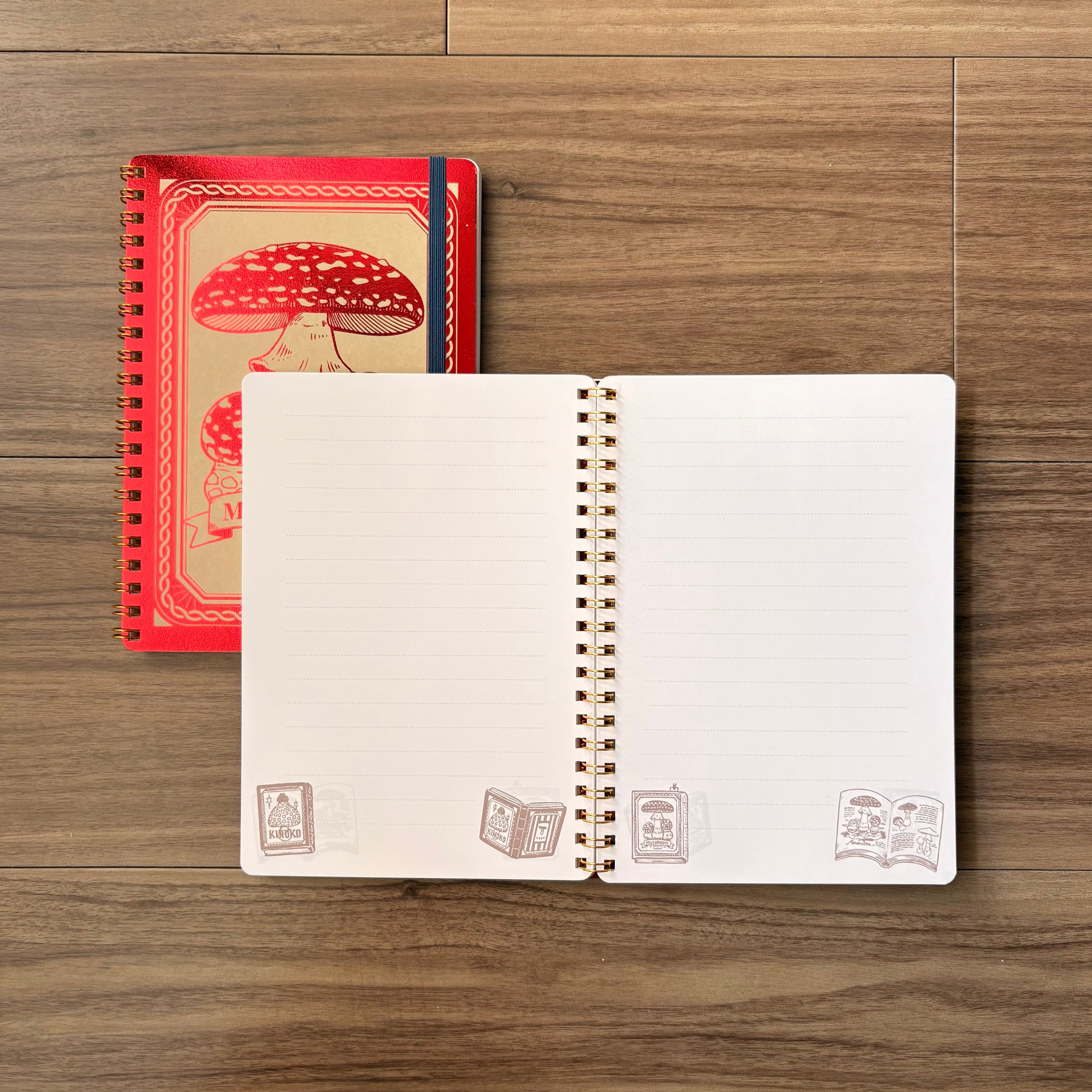 Nocco. Fly Agaric B6 Glitter Foil Notebook - Red