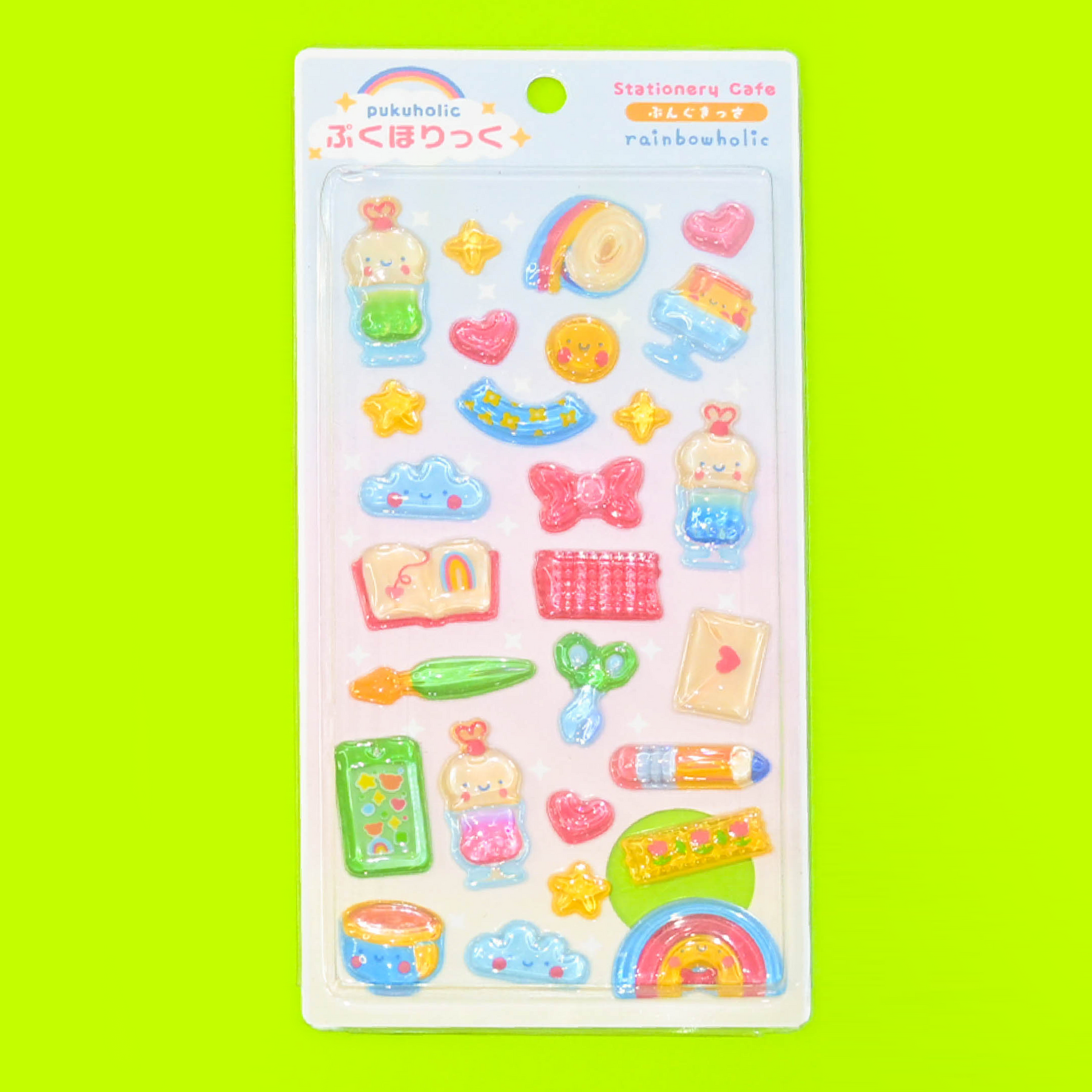 Rainbowholic Pukuholic 3D Stickers - Stationery Café