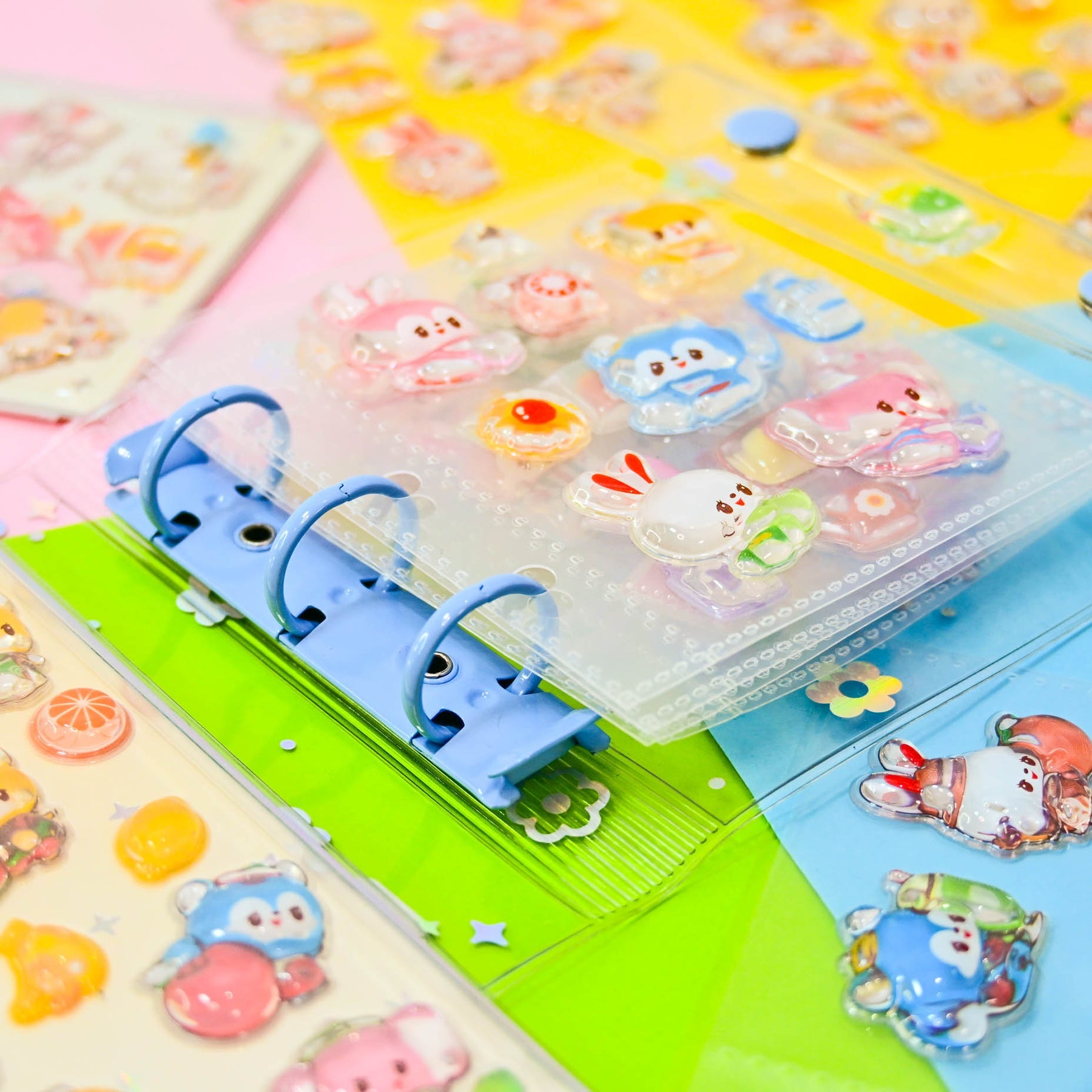 Rainbowholic x Ochame Friends Pukuholic 3D Stickers - Ochame Rainbow