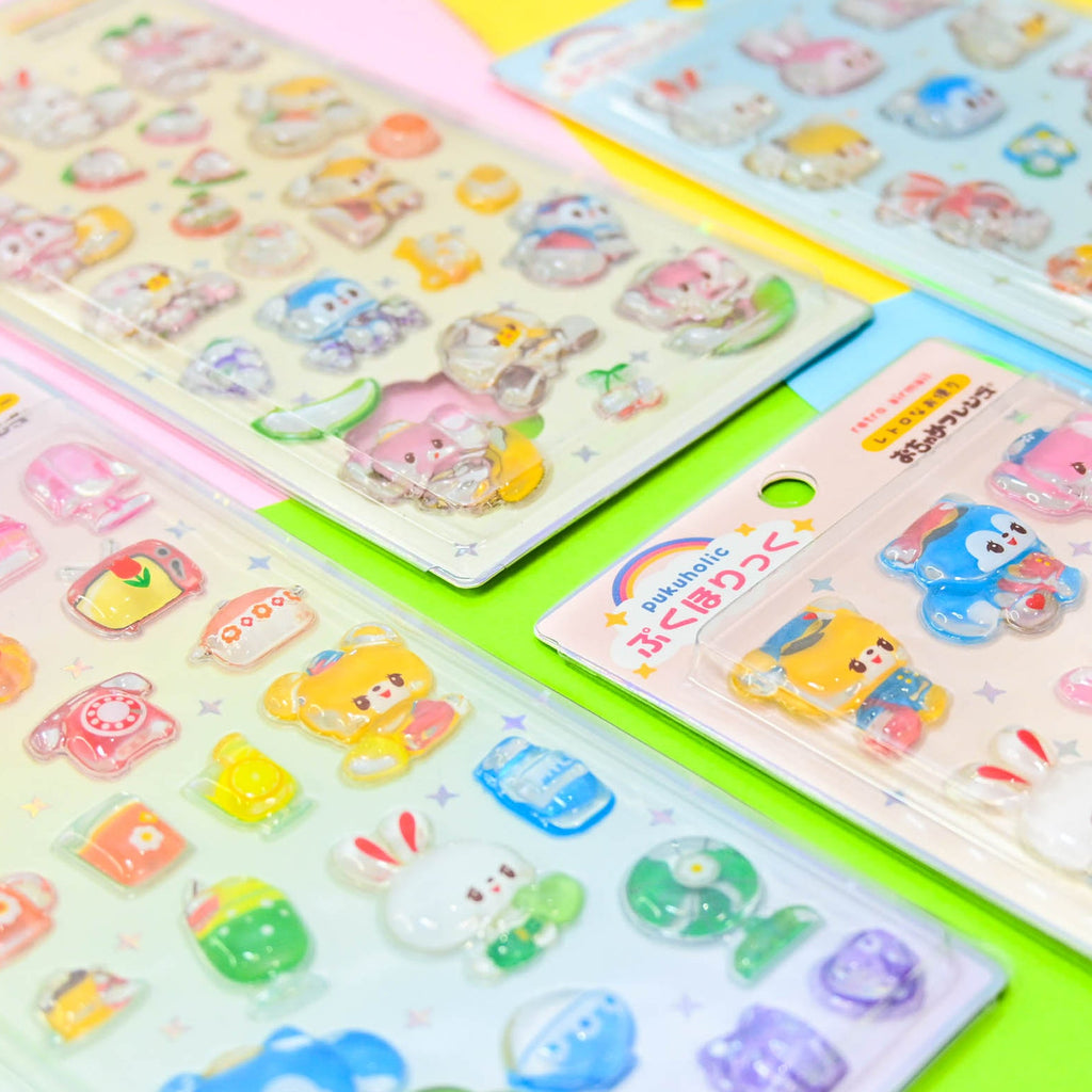 Rainbowholic x Ochame Friends Pukuholic 3D Stickers - The Ochame Friends