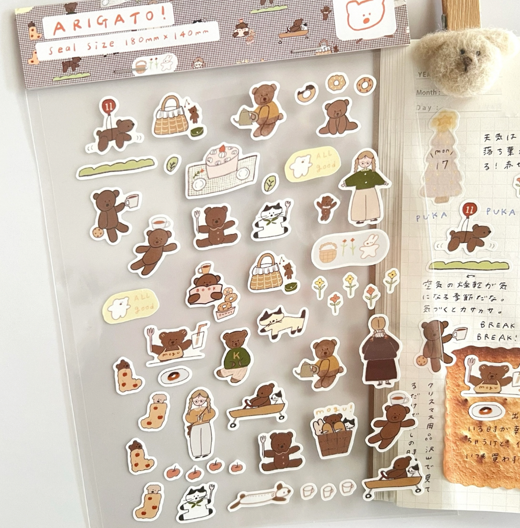 Ranmyu PET Stickers - Arigato! Picnic Seal