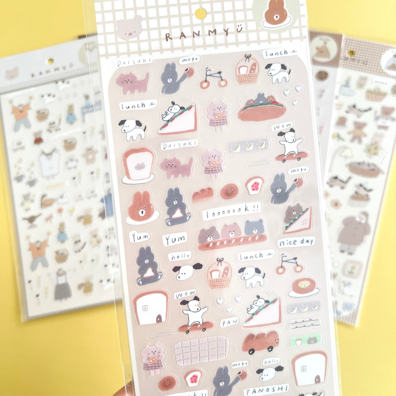 Ranmyu PET Stickers - Dog Riding a Baguette