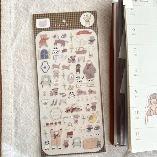 Ranmyu PET Stickers - Girl Wearing a Coat