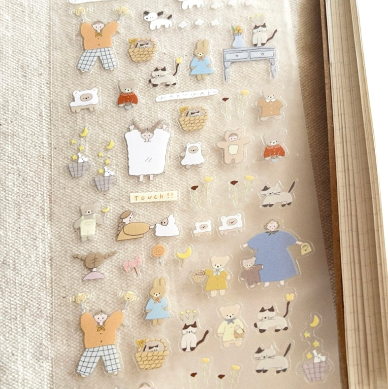 Ranmyu PET Stickers - Girl Wearing a Sheet