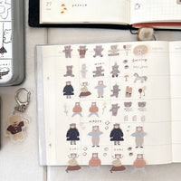 Ranmyu PET Stickers - Girl with Bear Ears and a Bear view 2