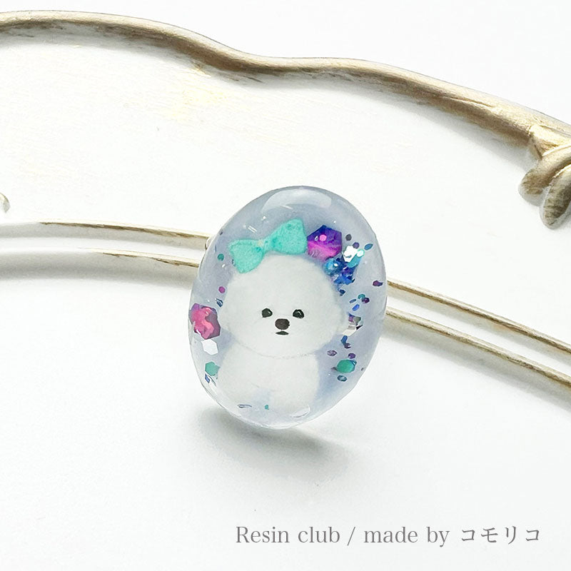 Resin Club Double-Sided UV Resin Sticker - Bichon Frise