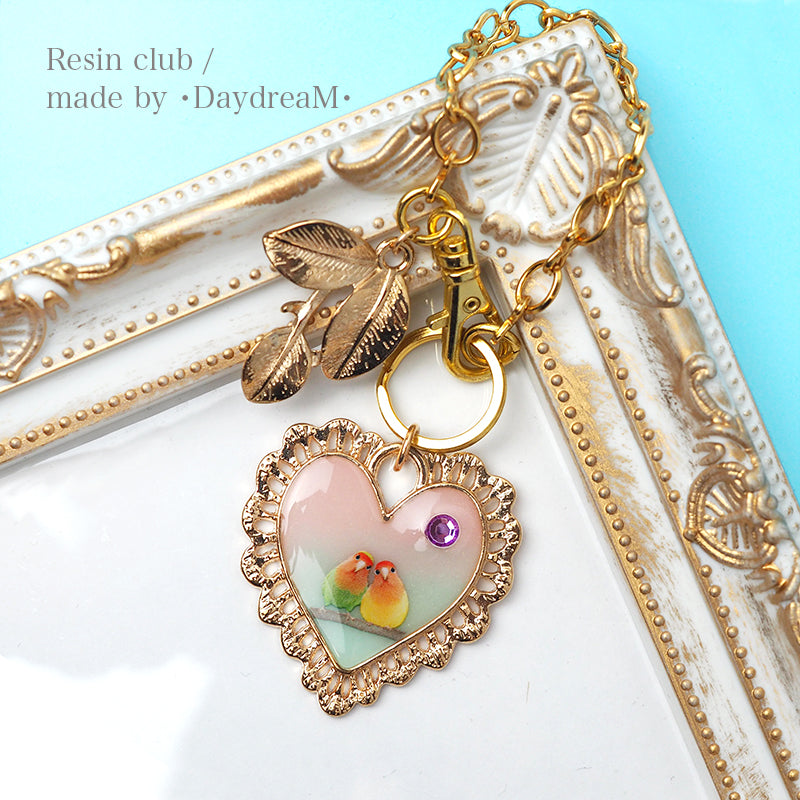 Resin Club Double-Sided UV Resin Sticker - Cockatiel and Lovebird