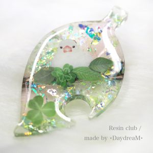Resin Club Double-Sided UV Resin Sticker - Java Sparrow and Parakeet