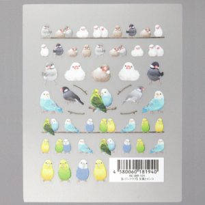 Resin Club Double-Sided UV Resin Sticker - Java Sparrow and Parakeet
