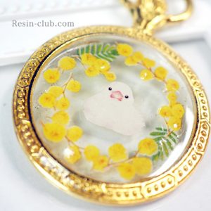 Resin Club Double-Sided UV Resin Sticker - Java Sparrow and Parakeet