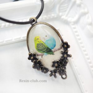Resin Club Double-Sided UV Resin Sticker - Java Sparrow and Parakeet