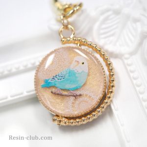 Resin Club Double-Sided UV Resin Sticker - Java Sparrow and Parakeet