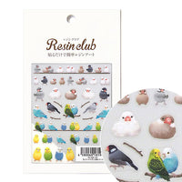 Resin Club Double-Sided UV Resin Sticker - Java Sparrow and Parakeet view 1