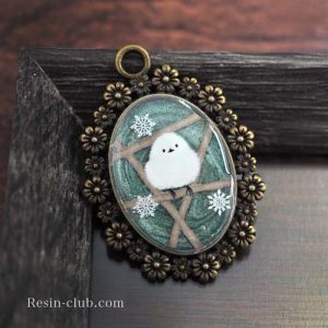 Resin Club Double-Sided UV Resin Sticker - Long-tailed Tit
