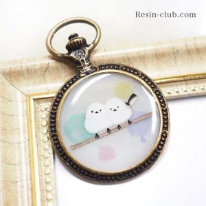 Resin Club Double-Sided UV Resin Sticker - Long-tailed Tit
