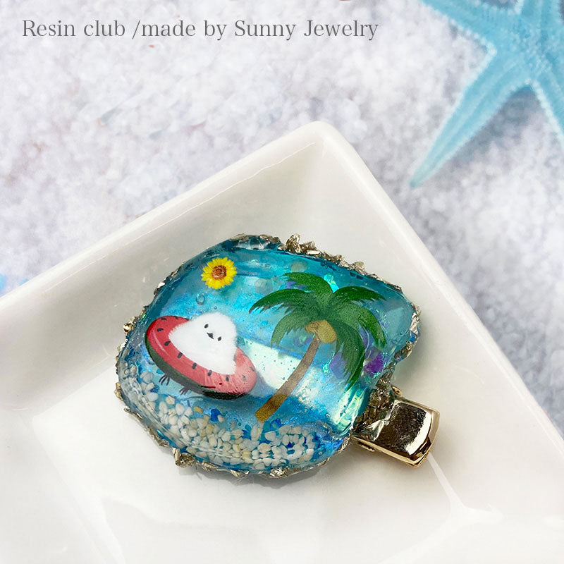 Resin Club Double-Sided UV Resin Sticker - Long-tailed Tit Summer