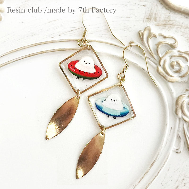 Resin Club Double-Sided UV Resin Sticker - Long-tailed Tit Summer