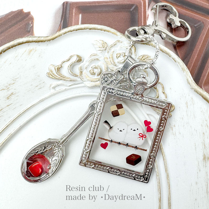 Resin Club Double-Sided UV Resin Sticker - Long-tailed Tit Valentine's Day