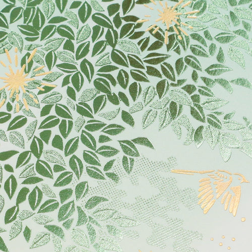 ROKKAKU Futaba Foil Stamped Notebook: Sunlit Leaves