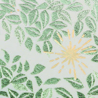 ROKKAKU Futaba Foil Stamped Postcard: Sunlit Leaves view 5