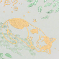 ROKKAKU Futaba Foil Stamped Postcard: Sunlit Leaves view 6