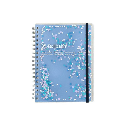 Rollbahn Memo Glitter Large Notebook Blue