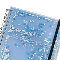 Rollbahn Memo Glitter Large Notebook Blue view 2