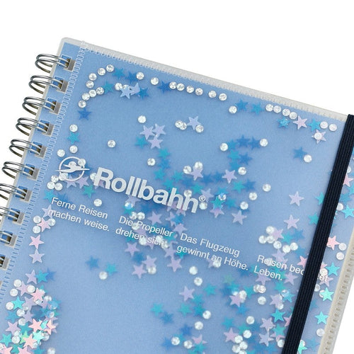 Rollbahn Memo Glitter Large Notebook Blue