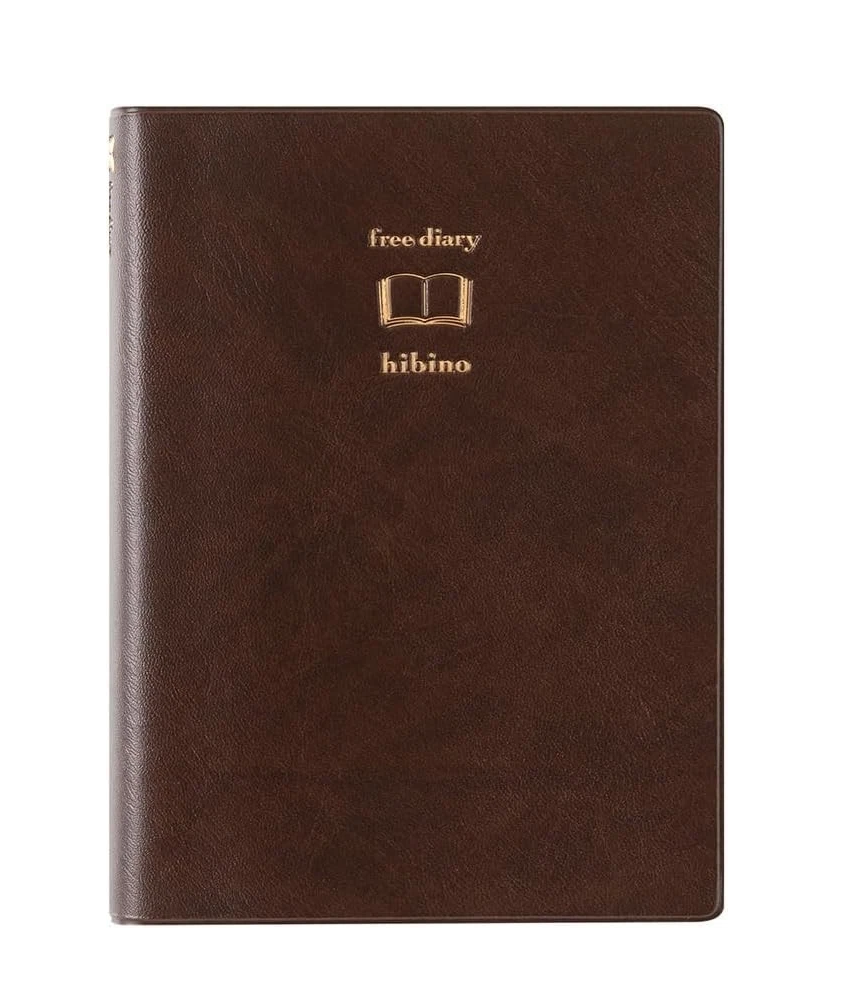 Midori Hibino Free Diary A6 - Brown