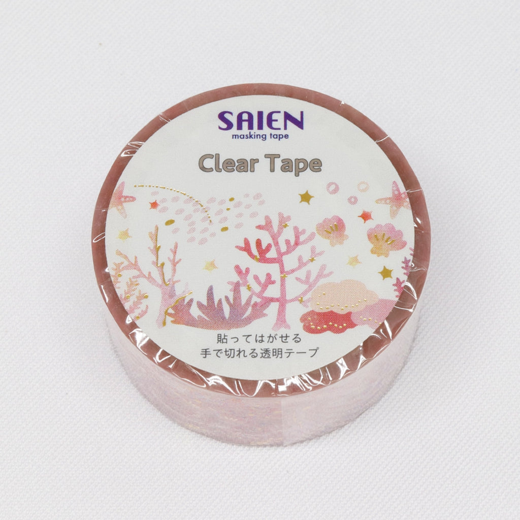 SAIEN Foil-infused Clear  Tape - Coral
