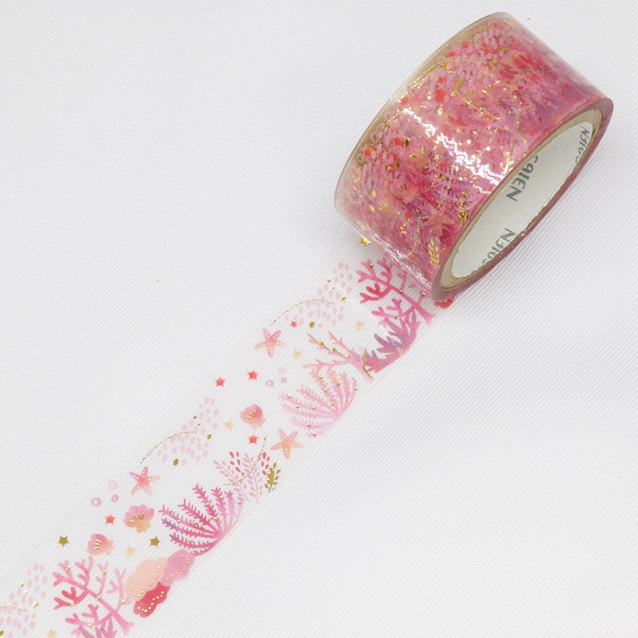 SAIEN Foil-infused Clear  Tape - Coral