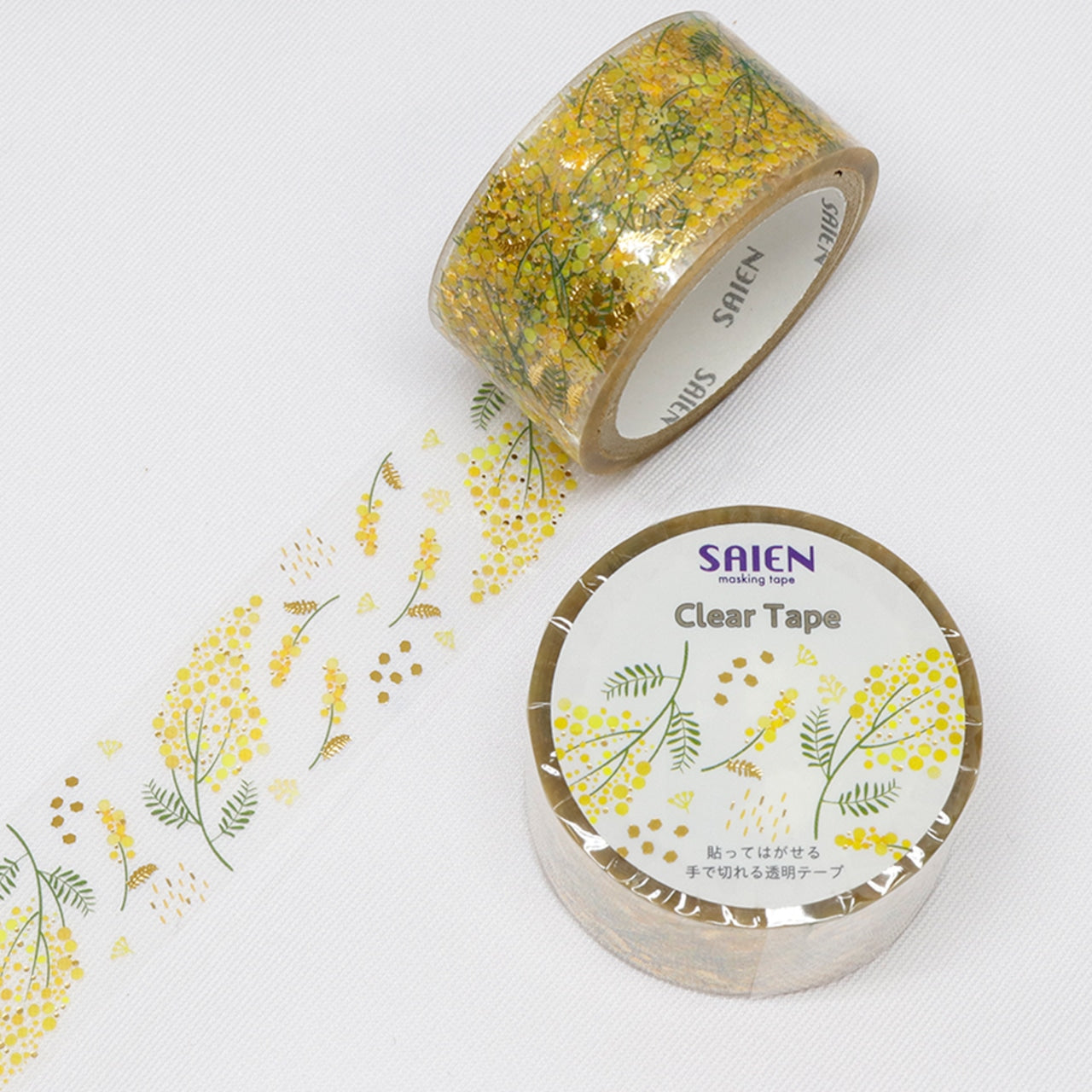 SAIEN Foil-infused Clear  Tape - Mimosa