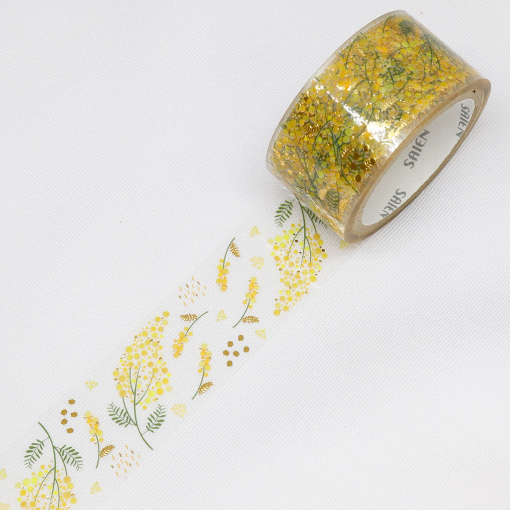 SAIEN Foil-infused Clear  Tape - Mimosa