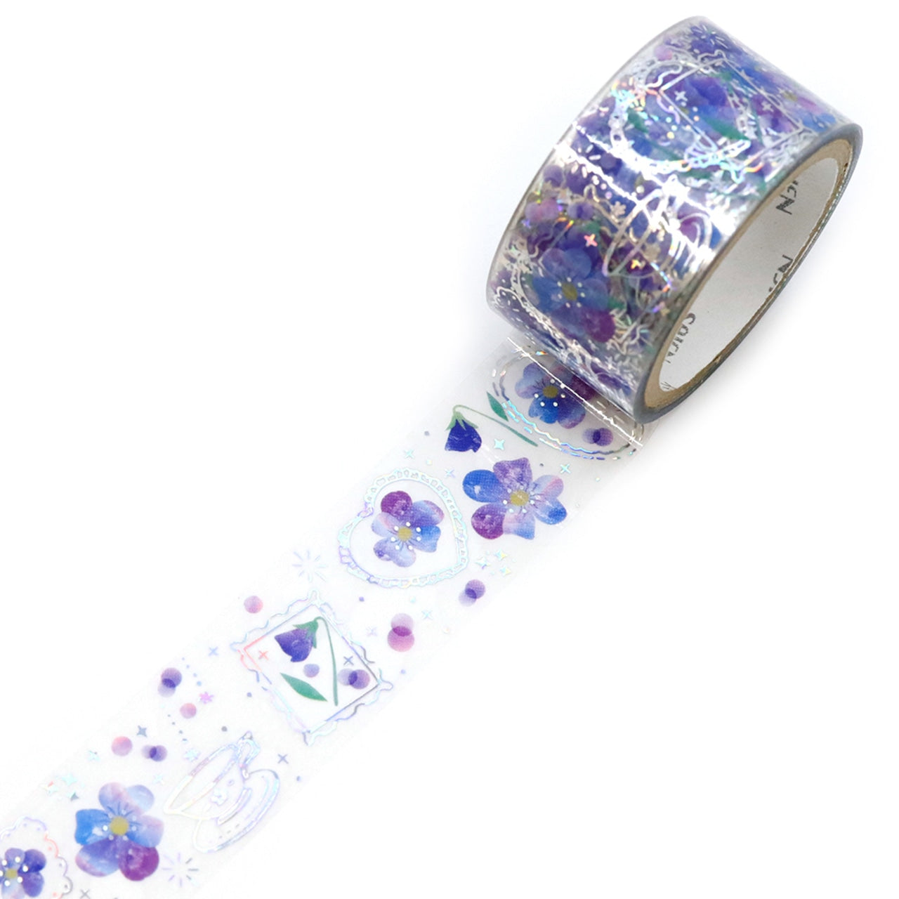 SAIEN Twinkle Clear Tape - Holographic Foil Candied Violet