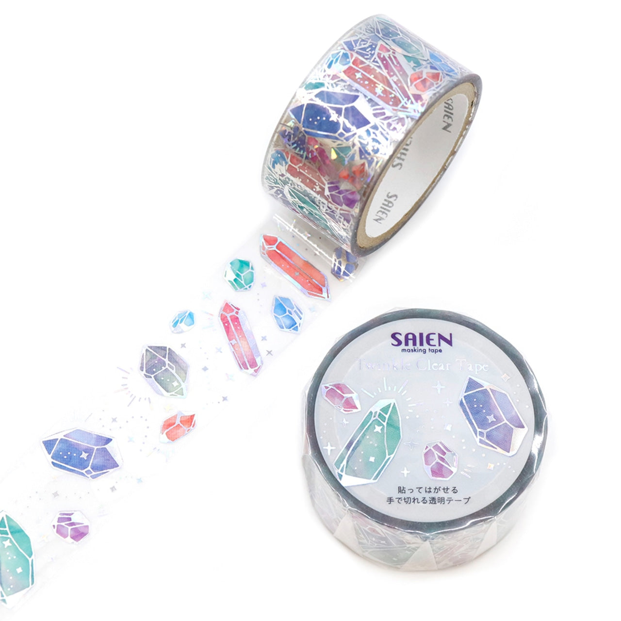 SAIEN Twinkle Clear Tape - Holographic Foil Crystal