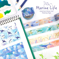 SAIEN Washi Tape - Gold and Silver Foil - Garden Eel view 4