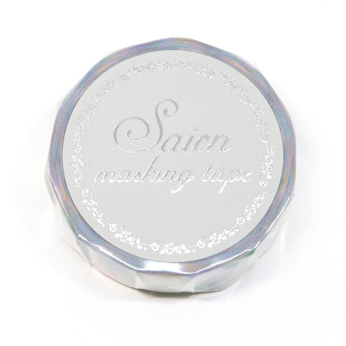 SAIEN Washi Tape - Silver Foil - Bubble Soap
