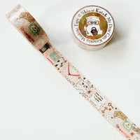 Seal-do Shinzi Katoh Sparkly Masking Tape: My Dear Cats Letter Cat view 1