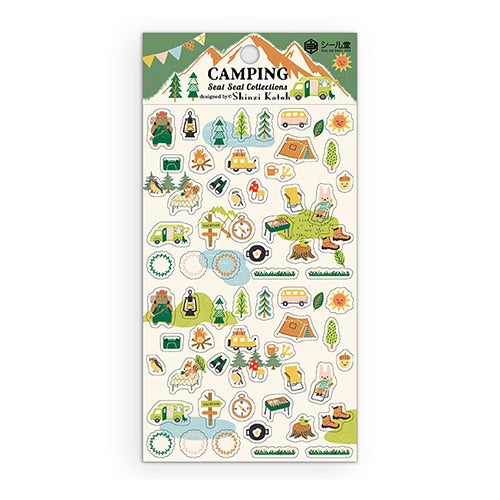 Seal-do Shinzi Katoh Sticker Sheet - Camping