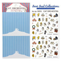 Seal-do Shinzi Katoh Sticker Sheet - Cat Orchestra view 3