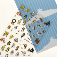 Seal-do Shinzi Katoh Sticker Sheet - Cat Orchestra view 2