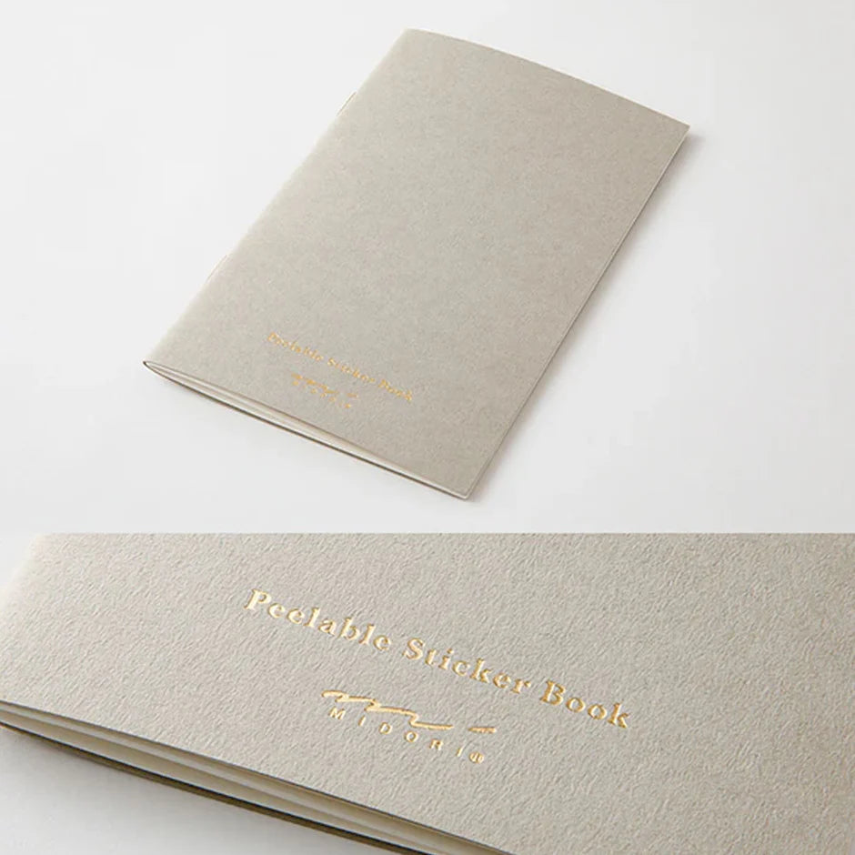 Midori Peelable Sticker Book Grey