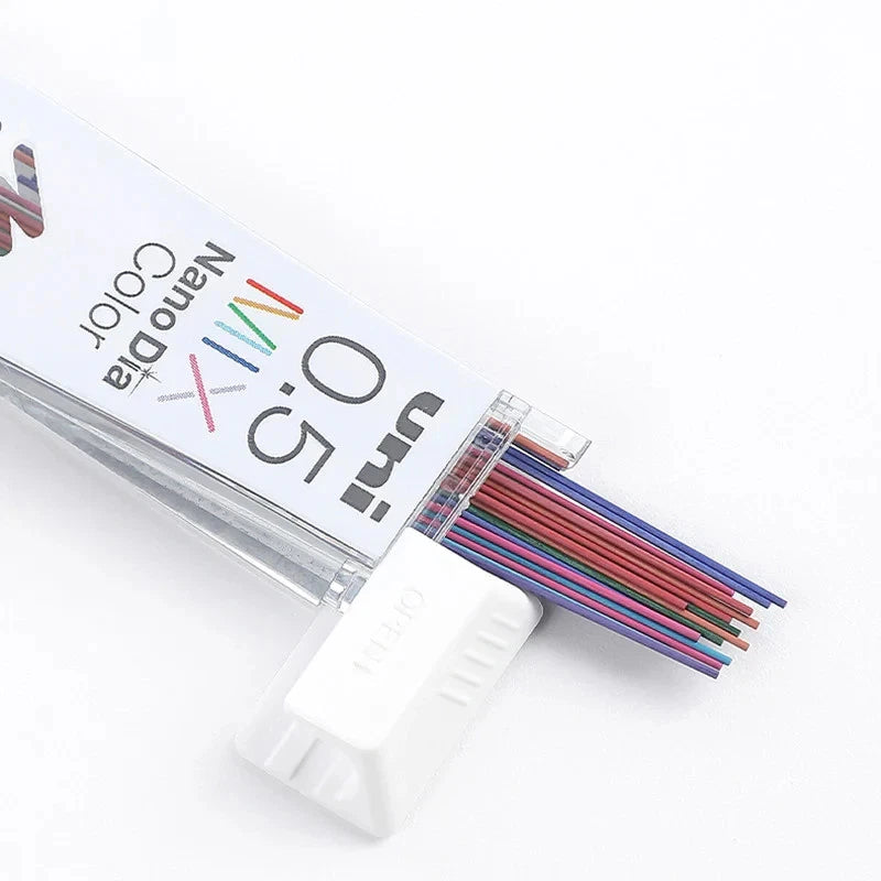 Uni Mechanical Pencil Lead 0.5 Nano Dia Color Mix