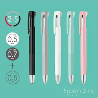 Zebra Blen 2+S Multi Pen (Black/Red Ink + Mechanical Pencil) 0.5 Grey view 2