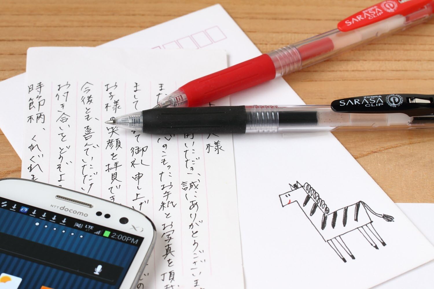 Zebra Sarasa Clip 0.5 10 Black Pen Set